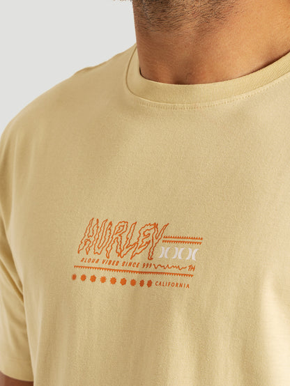 Camiseta Manga Curta Bege Hurley Psyko