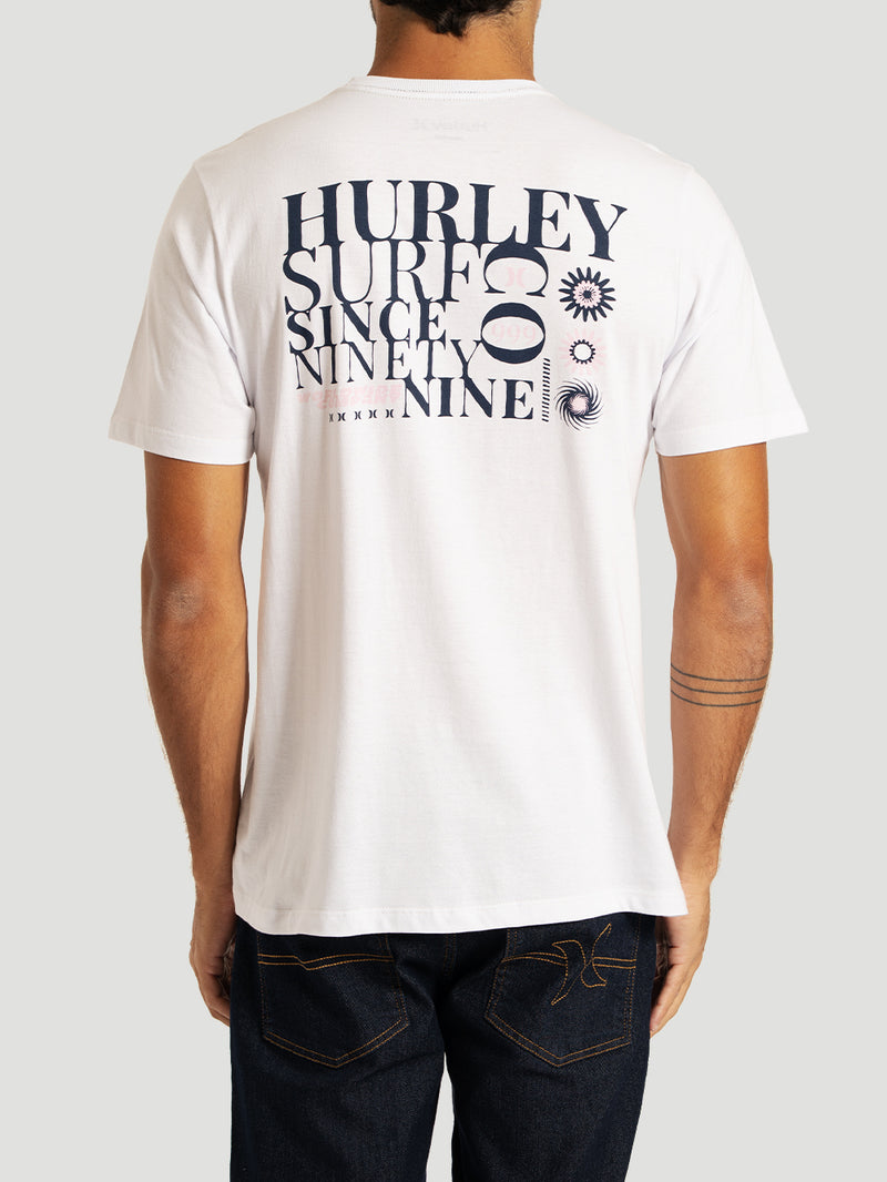 Camiseta Manga Curta Branca Hurley Simple