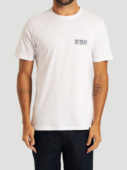 Camiseta Manga Curta Branca Hurley Simple