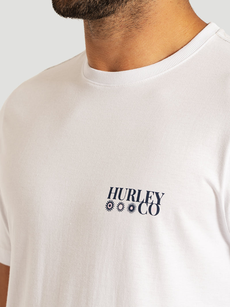Camiseta Manga Curta Branca Hurley Simple
