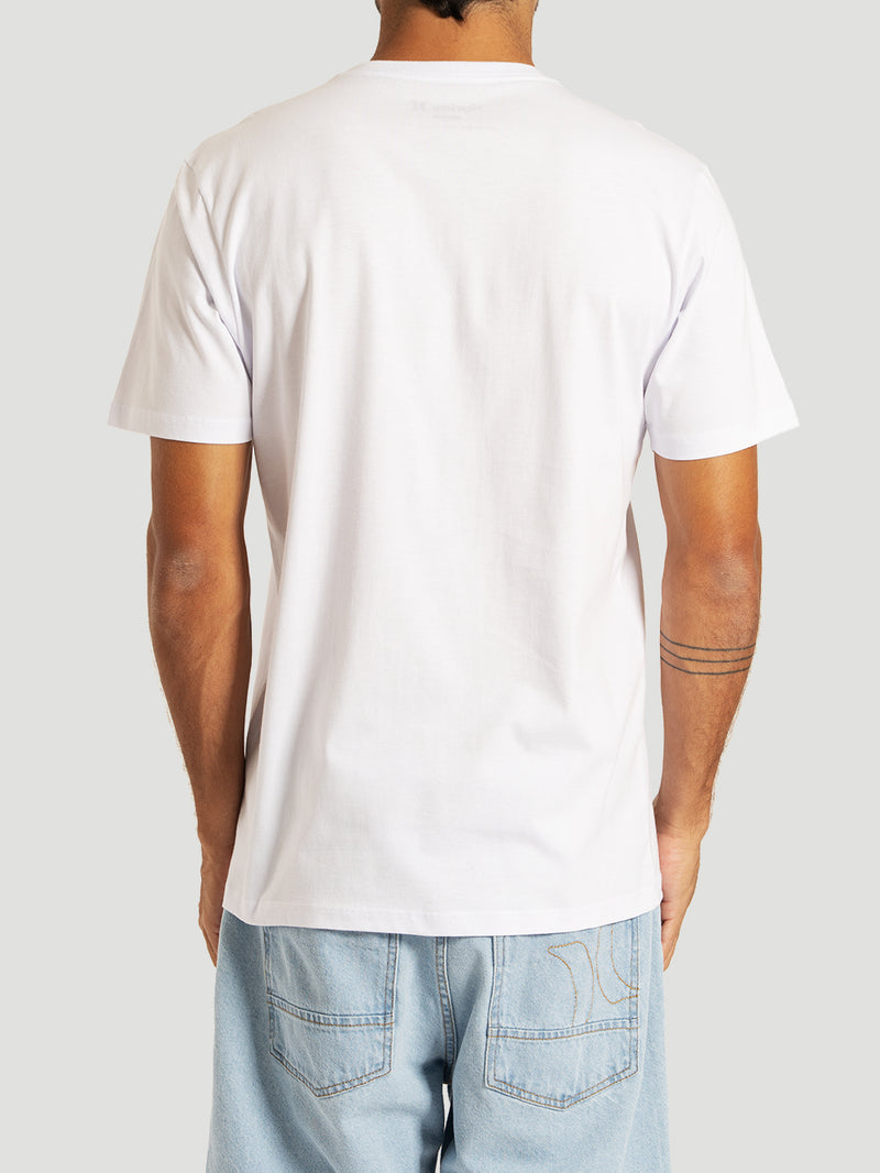 Camiseta Manga Curta Branca Hurley Bones
