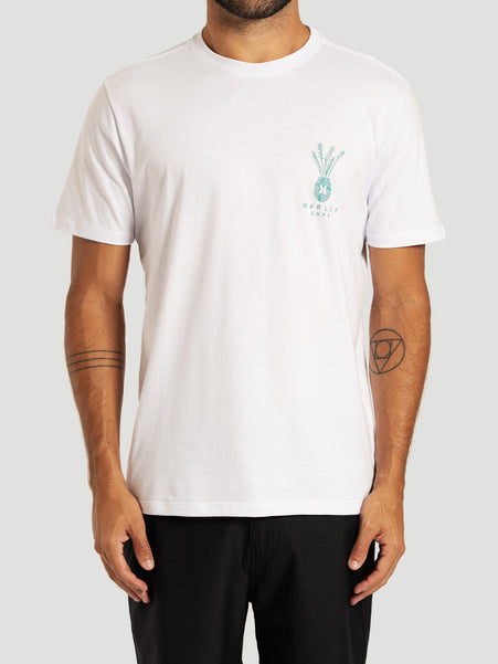 Camiseta Manga Curta Branca Hurley Xilo