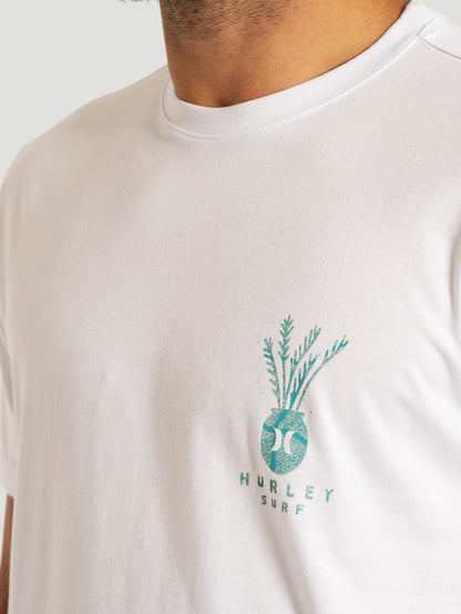 Camiseta Manga Curta Branca Hurley Xilo