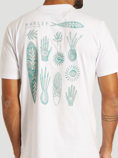 Camiseta Manga Curta Branca Hurley Xilo