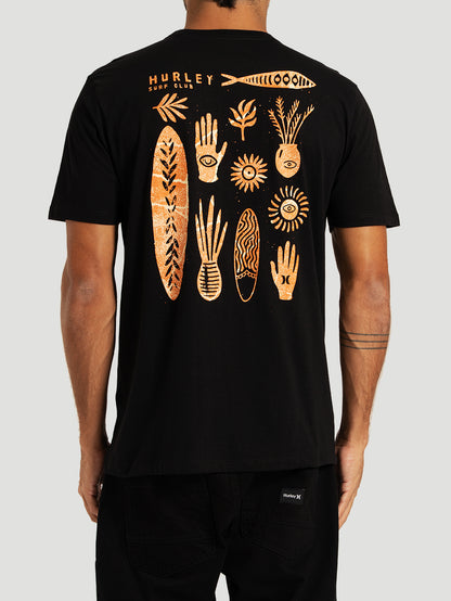 Camiseta Manga Curta Preta Hurley Xilo