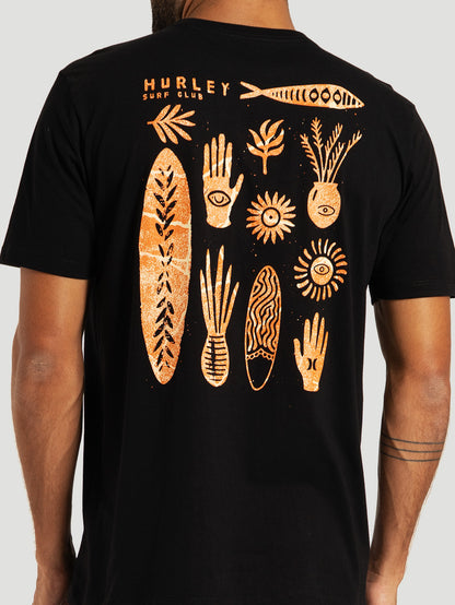 Camiseta Manga Curta Preta Hurley Xilo