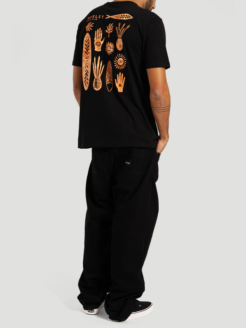 Camiseta Manga Curta Preta Hurley Xilo