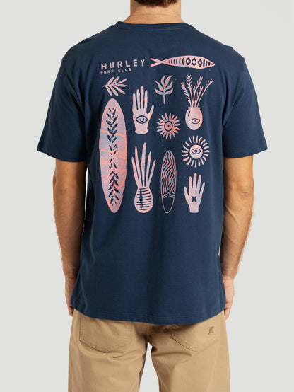 Camiseta Manga Curta Azul Marinho Hurley Xilo