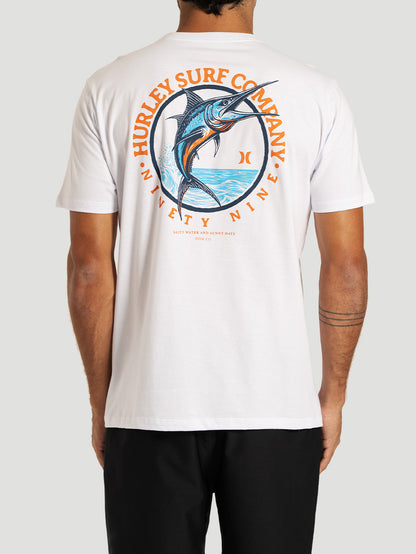 Camiseta Manga Curta Branca Hurley Marlin