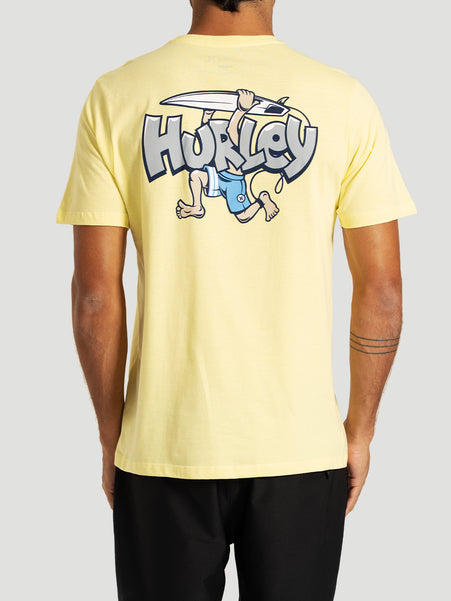 Camiseta Manga Curta Amarela Hurley Crazy Boy