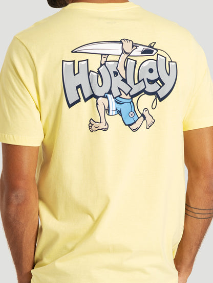 Camiseta Manga Curta Amarela Hurley Crazy Boy
