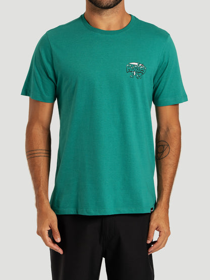 Camiseta Manga Curta Petróleo Hurley Crazy Boy