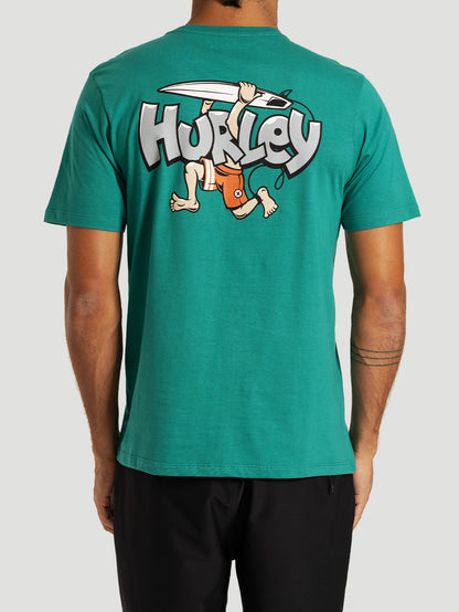 Camiseta Manga Curta Petróleo Hurley Crazy Boy