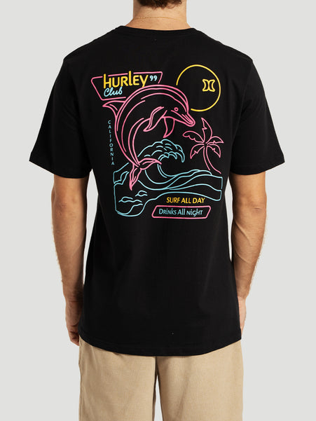 Camiseta Manga Curta Preta Hurley All Night