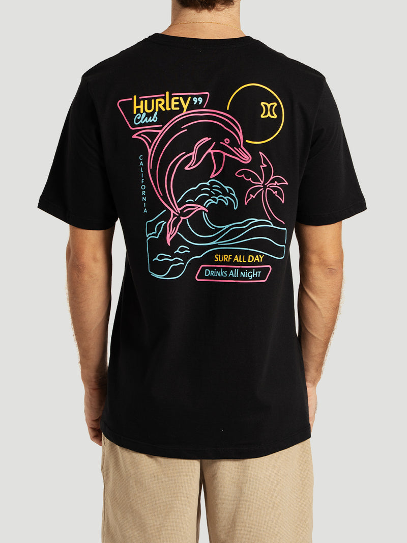 Camiseta Manga Curta Preta Hurley All Night