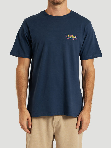 Camiseta Manga Curta Azul Hurley All Night