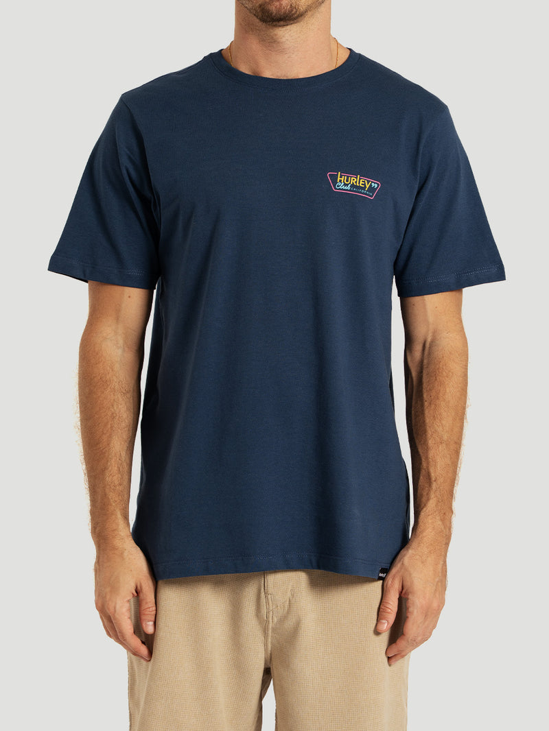 Camiseta Manga Curta Azul Hurley All Night