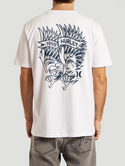 Camiseta Manga Curta Branca Hurley Eagle