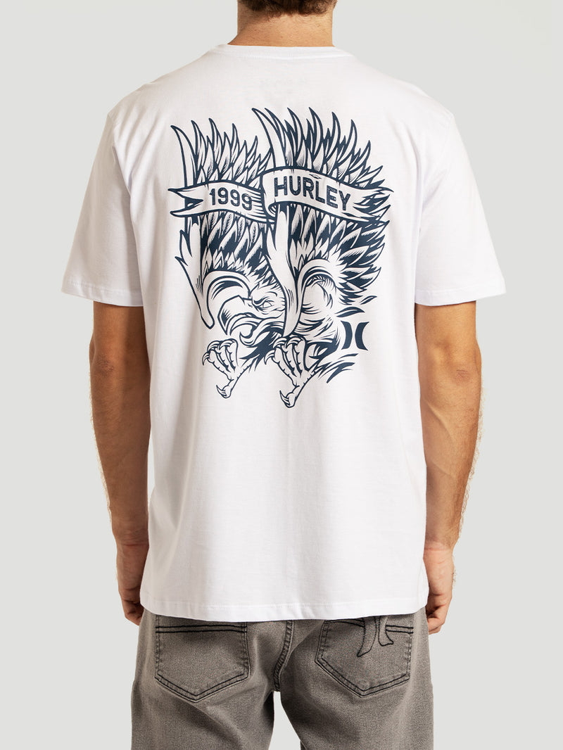 Camiseta Manga Curta Branca Hurley Eagle
