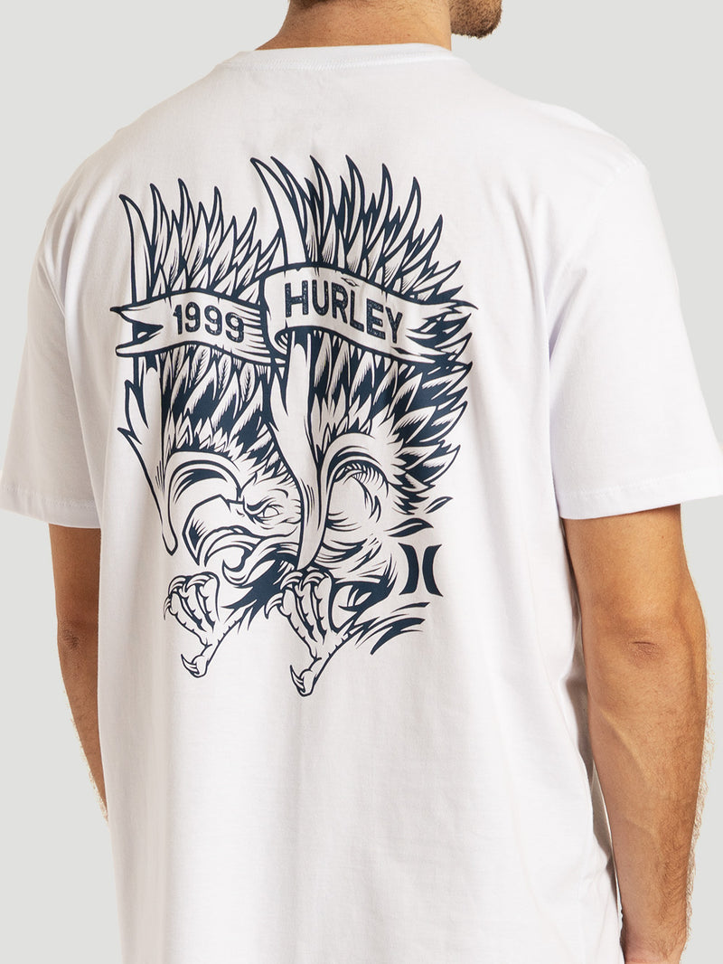 Camiseta Manga Curta Branca Hurley Eagle