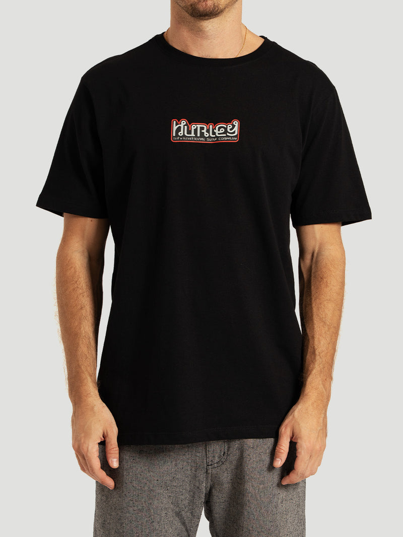 Camiseta Manga Curta Preta Hurley Barong