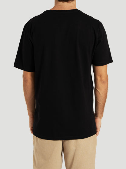 Camiseta Manga Curta Preta Hurley Icon Garden