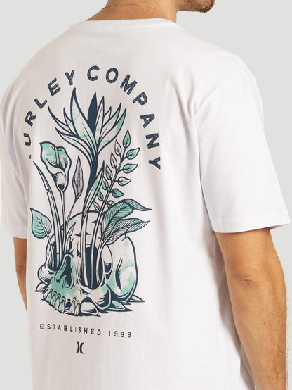 Camiseta Manga Curta Branca Hurley Silk end Off