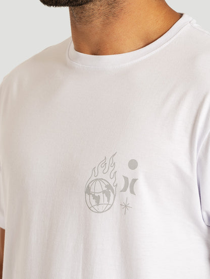 Camiseta Manga Curta Branca Hurley Half Letters