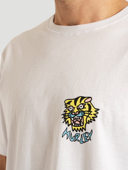 Camiseta Manga Curta Branca Hurley x Etam Tiger