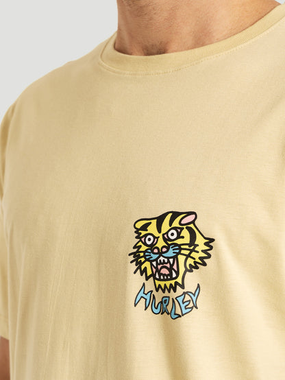 Camiseta Manga Curta Bege Hurley x Etam Tiger