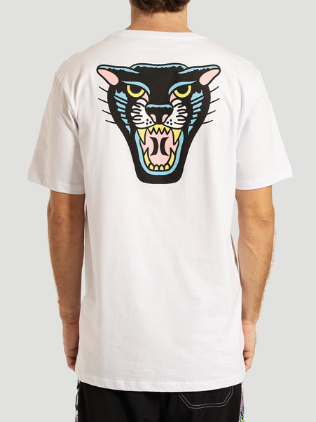 Camiseta Manga Curta Branca Hurley x Etam Panther