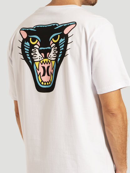 Camiseta Manga Curta Branca Hurley x Etam Panther