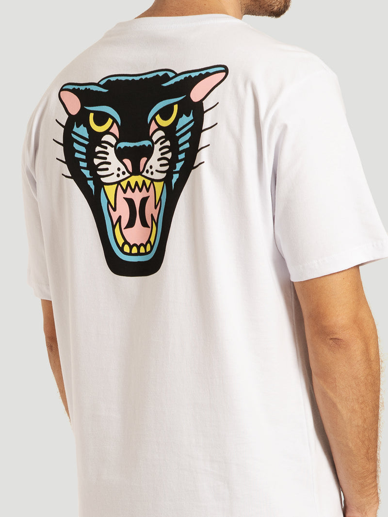 Camiseta Manga Curta Branca Hurley x Etam Panther