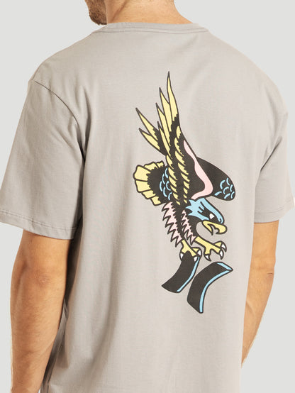 Camiseta Manga Curta Cinza Hurley x Etam Eagle