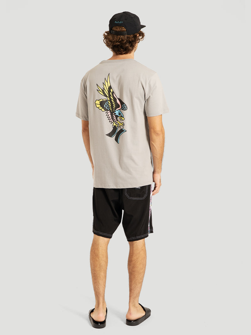 Camiseta Manga Curta Cinza Hurley x Etam Eagle
