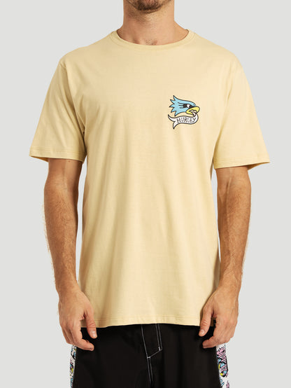 Camiseta Manga Curta Bege Hurley x Etam Eagle