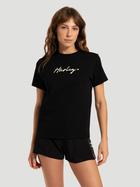 Camiseta Manga Curta Preta Hurley Line