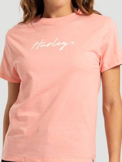 Camiseta Manga Curta Rosa Hurley Line
