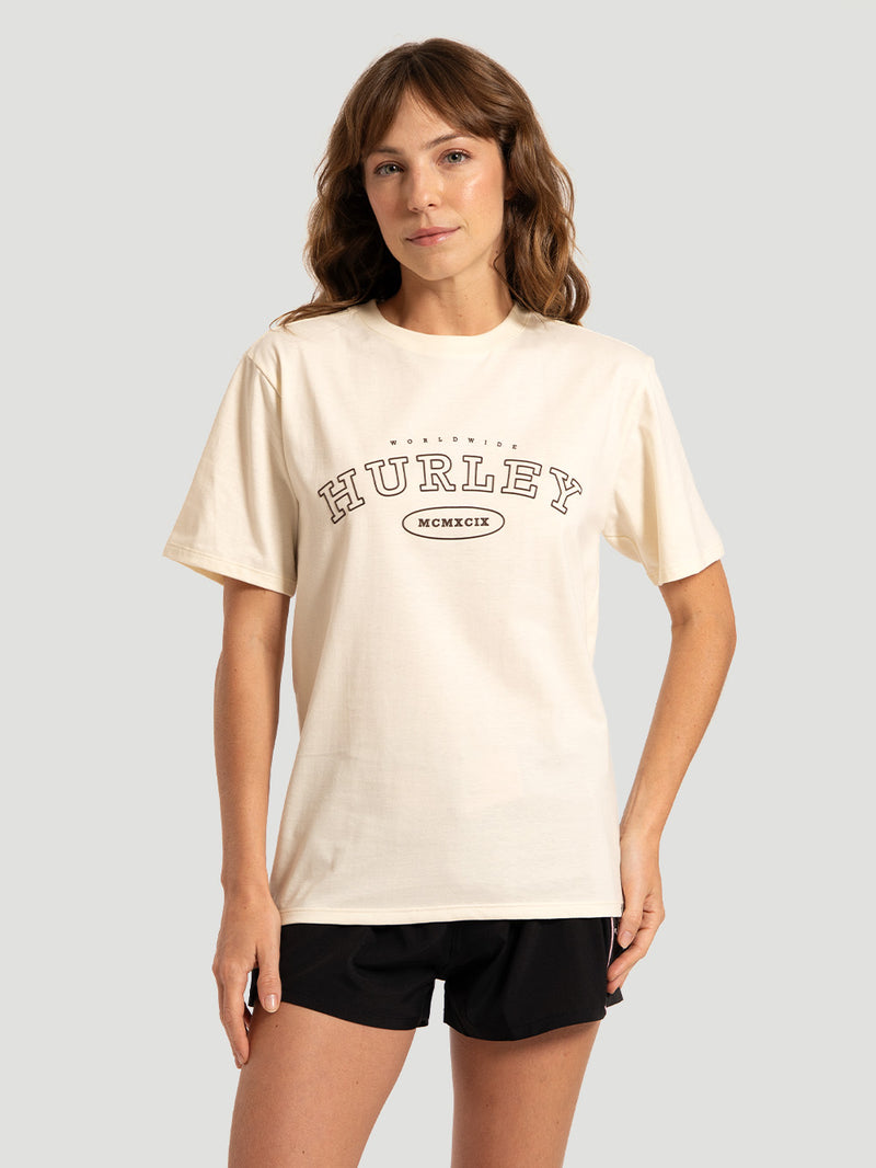 Camiseta Manga Curta Off White Hurley Worldwide