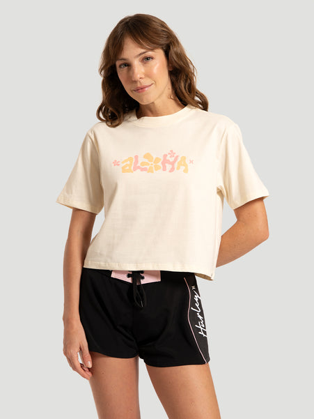 Camiseta Manga Curta Off White Hurley Aloha