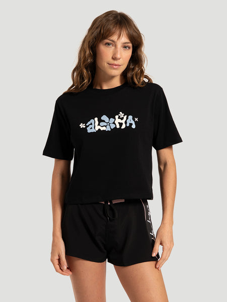 Camiseta Manga Curta Preto Hurley Aloha