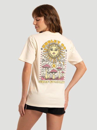 Camiseta Manga Curta Off White Hurley Sun