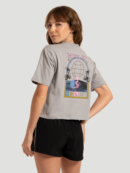Camiseta Manga Curta Cinza Hurley Portrait