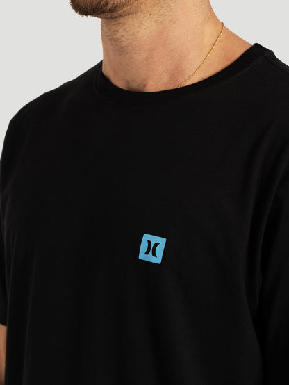 Camiseta Manga Curta Preta Hurley Mini Icon II