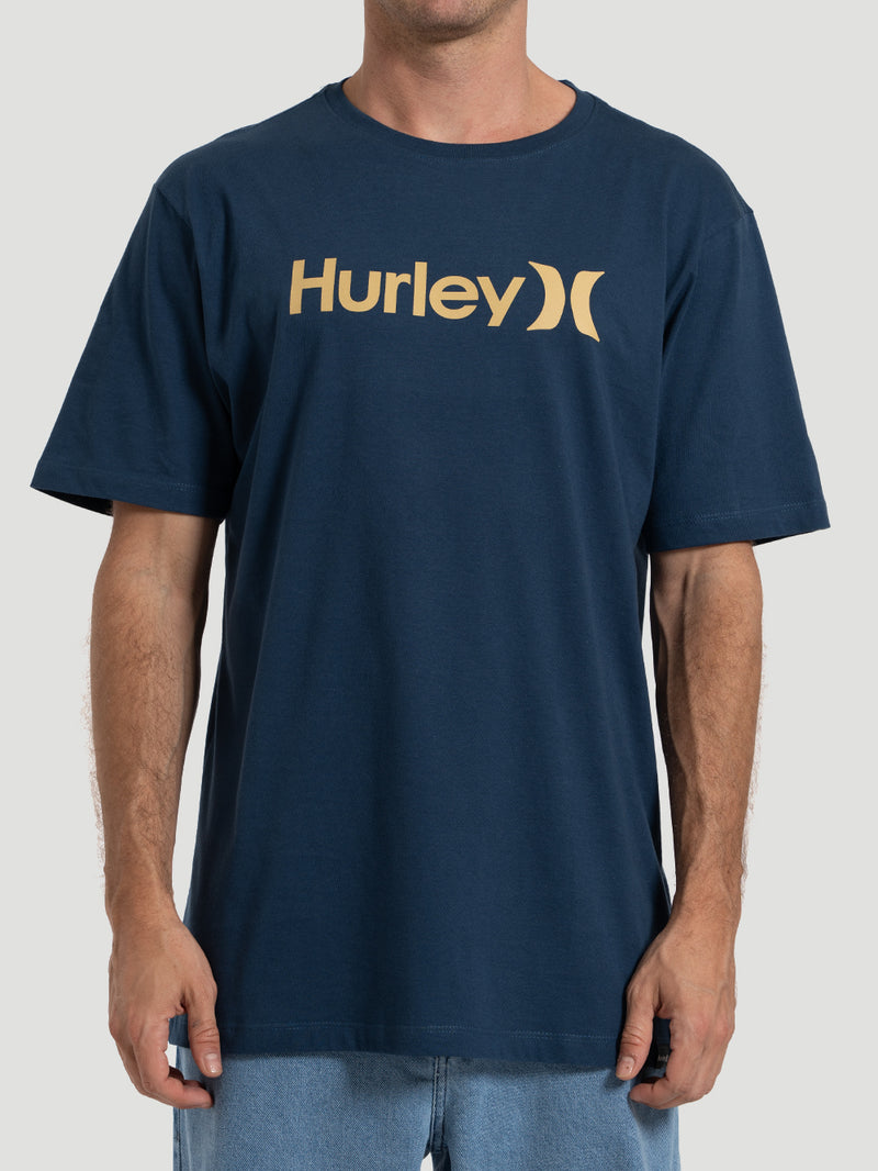 Camiseta Manga Curta Hurley O&O Solid Azul Marinho