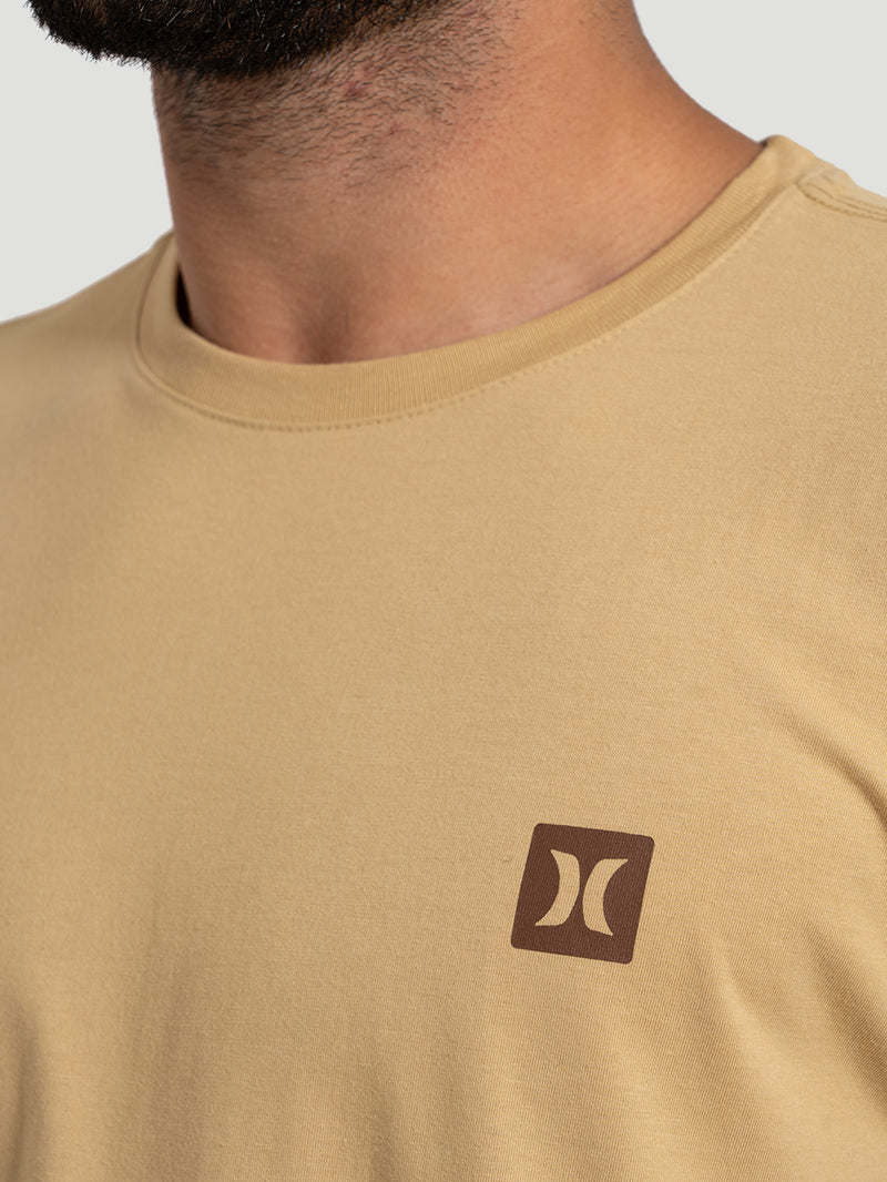 Camiseta Manga Curta Hurley Mini Icon Bege