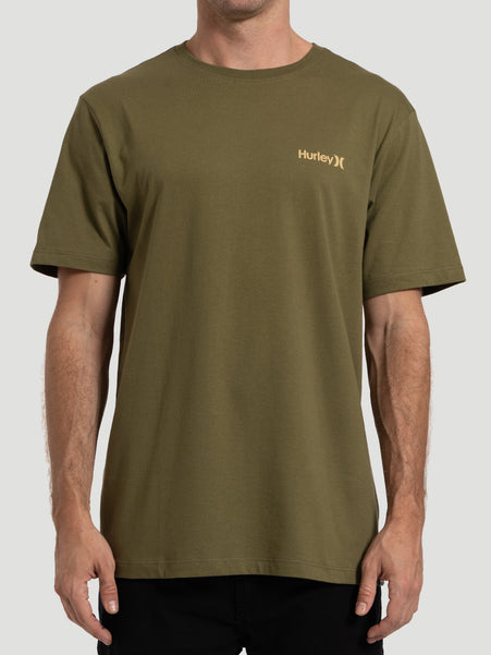 Camiseta Manga Curta Hurley Classic Verde Militar