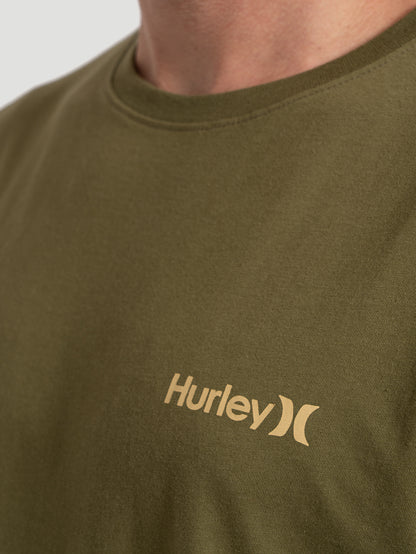 Camiseta Manga Curta Hurley Classic Verde Militar