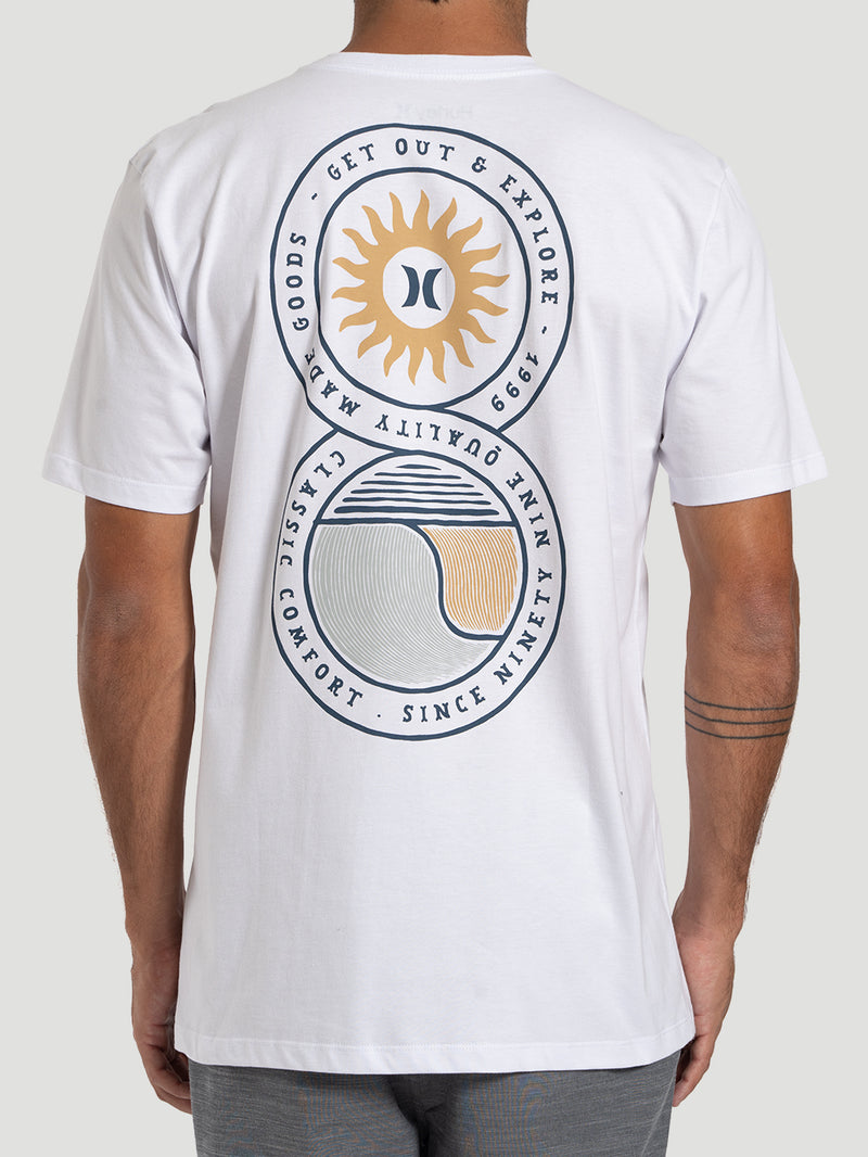Camiseta Manga Curta Hurley Branca Infinity