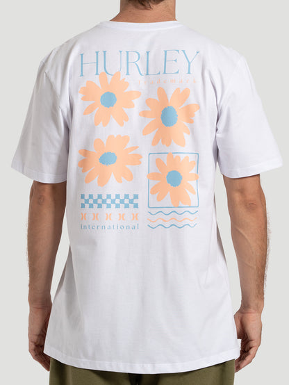 Camiseta Manga Curta Hurley New Flower Branca